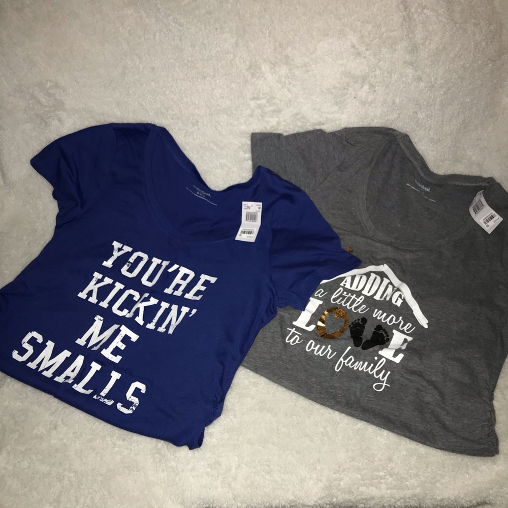 NWT Two Motherhood Maternity T-Shirts Size Medium